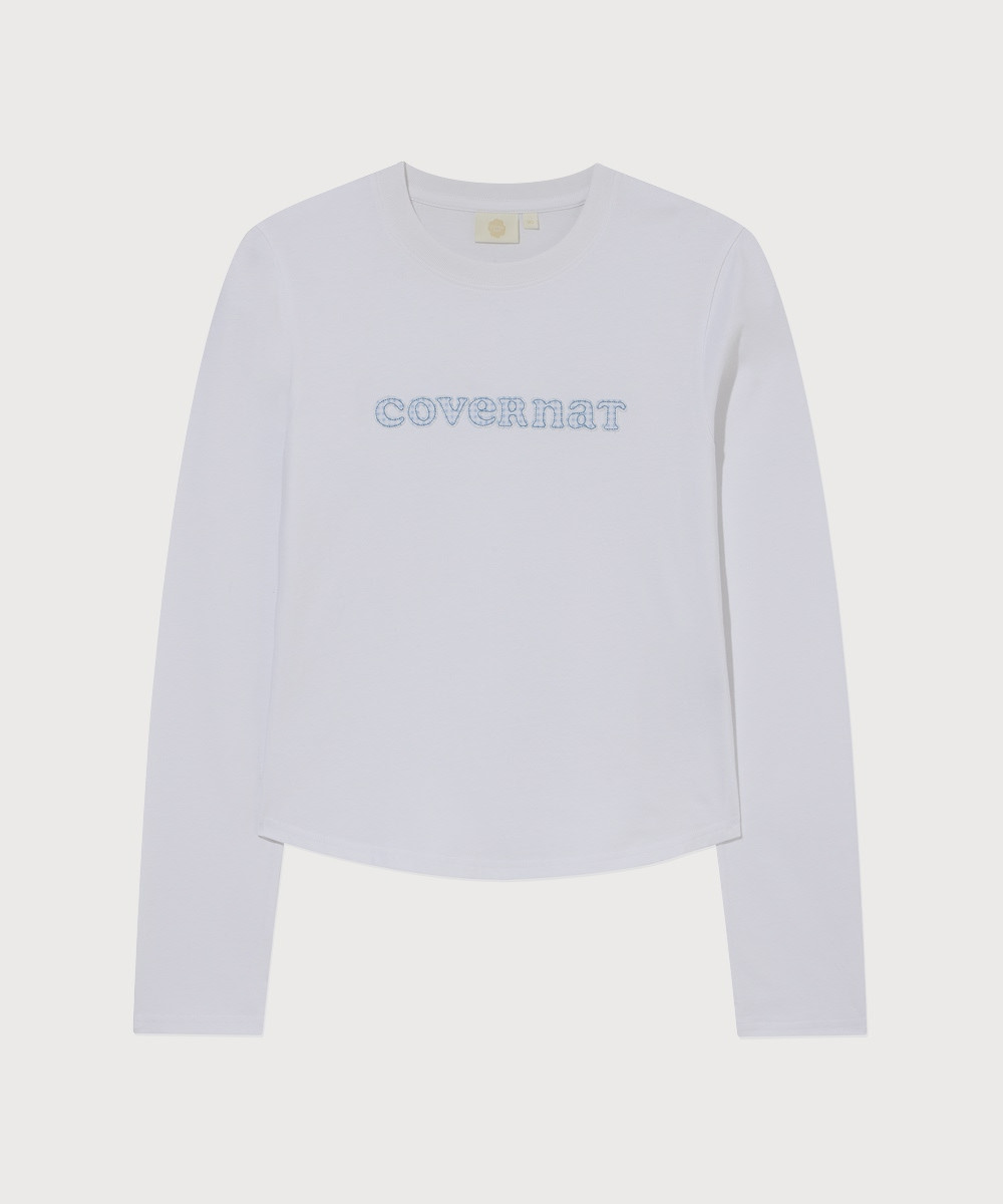 Women's Cooper Logo Long Sleeve White