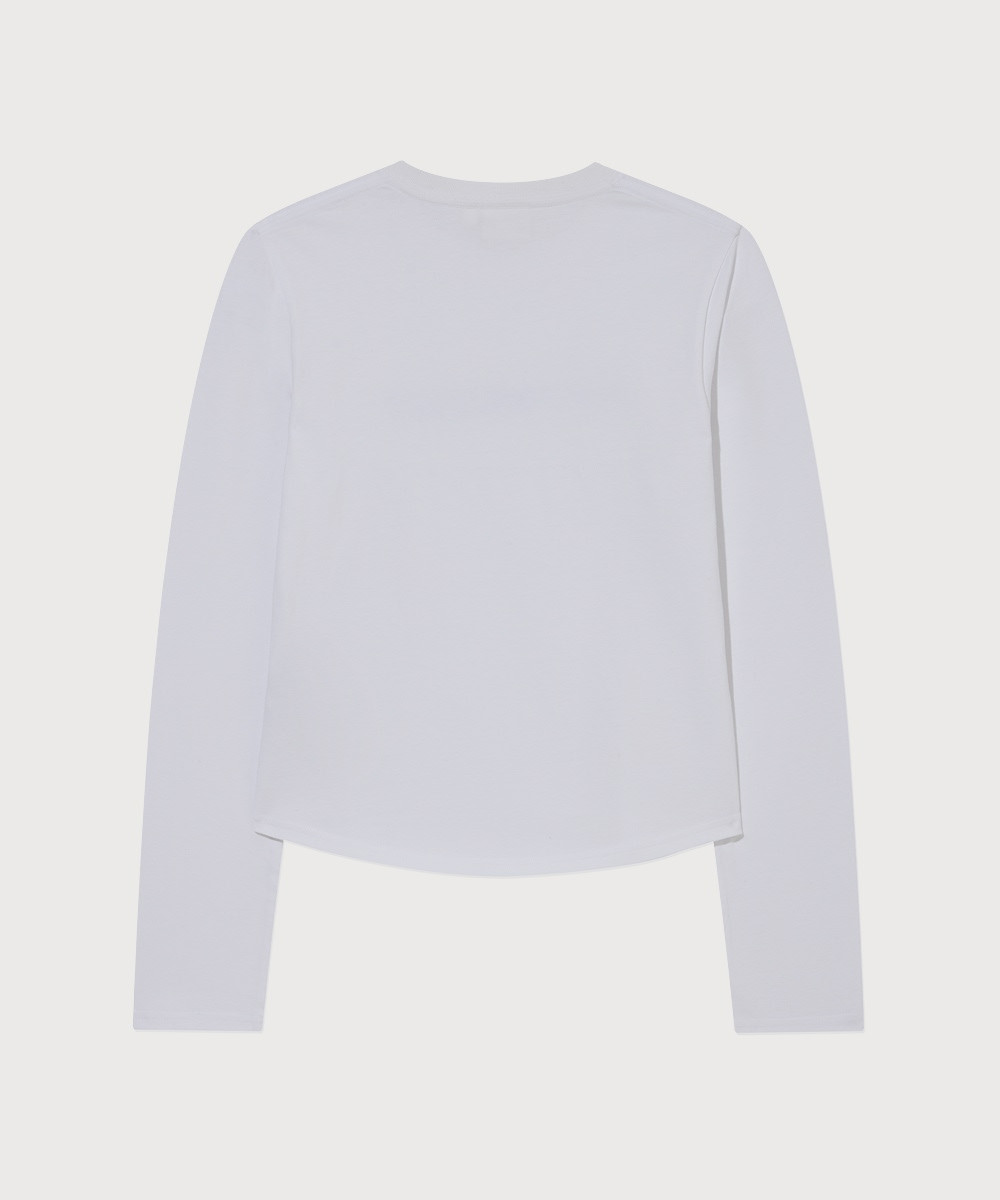 Women's Cooper Logo Long Sleeve White