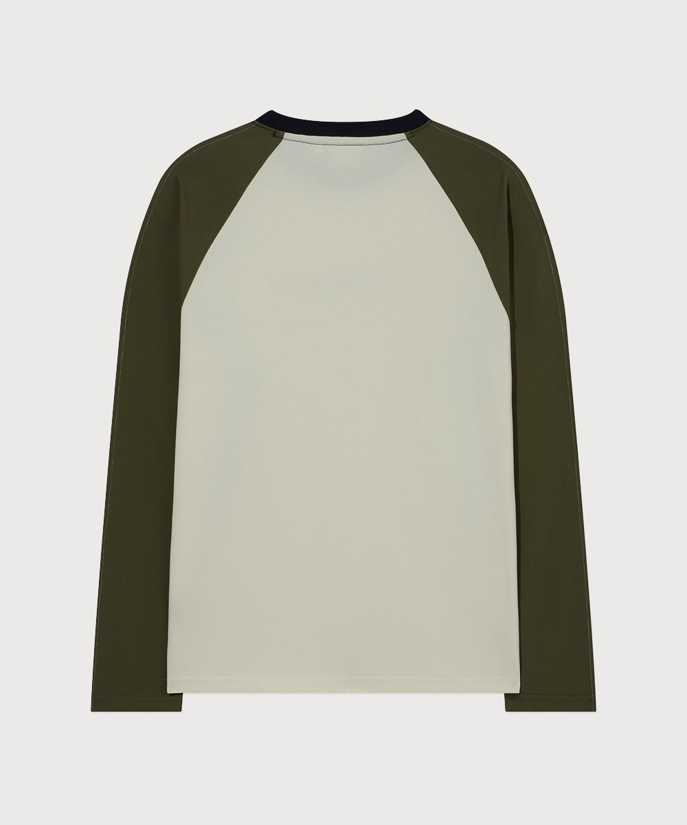 Women's Cooper Logo Raglan Long Sleeve Cream