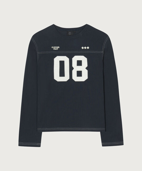 Women's Number Logo Long Sleeve Dark Navy