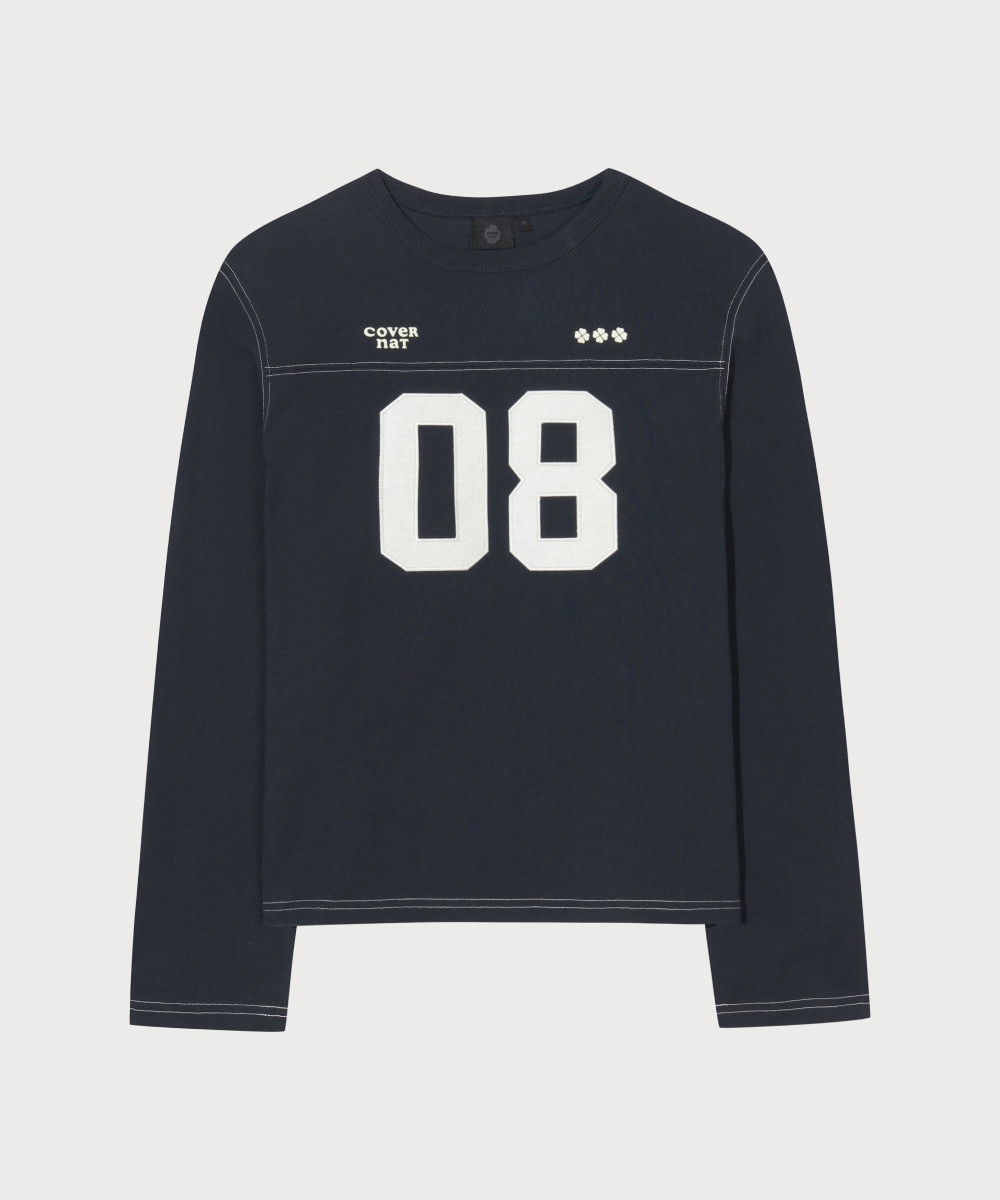 Women's Number Logo Long Sleeve Dark Navy