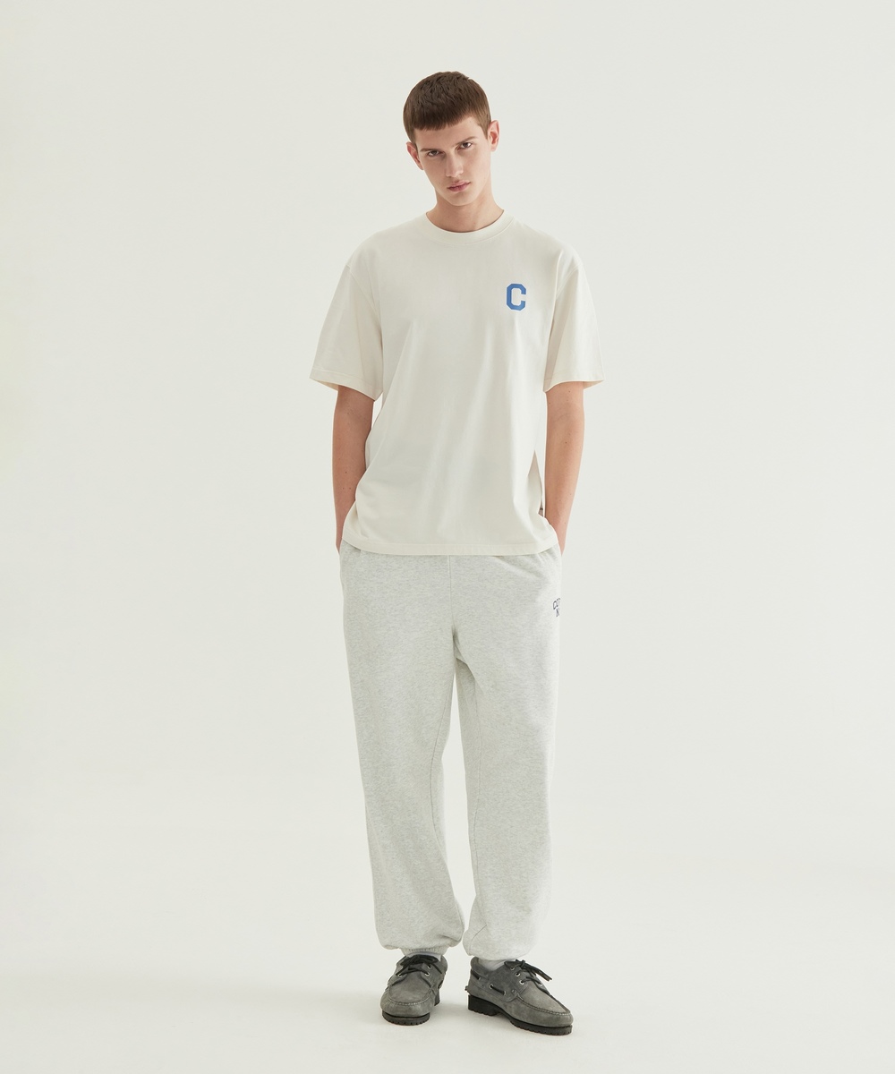 Arch Logo Regular Jogger Sweatpants Heather Gray