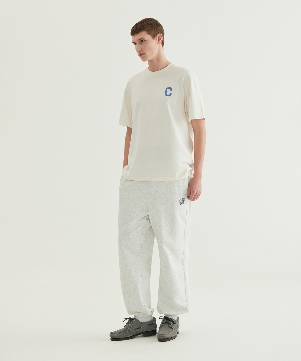 Arch Logo Regular Jogger Sweatpants Heather Gray