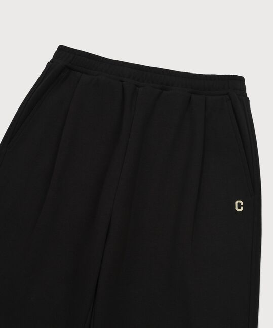 C Logo Semi-Wide Sweatpants Black
