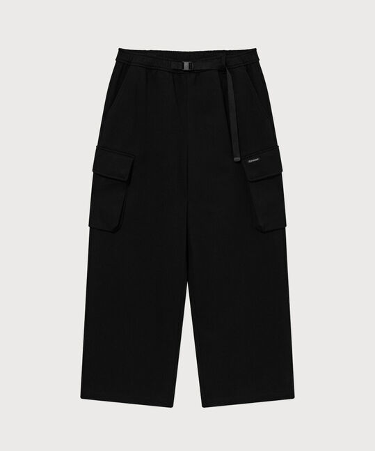 Wide Cargo Sweatpants Black