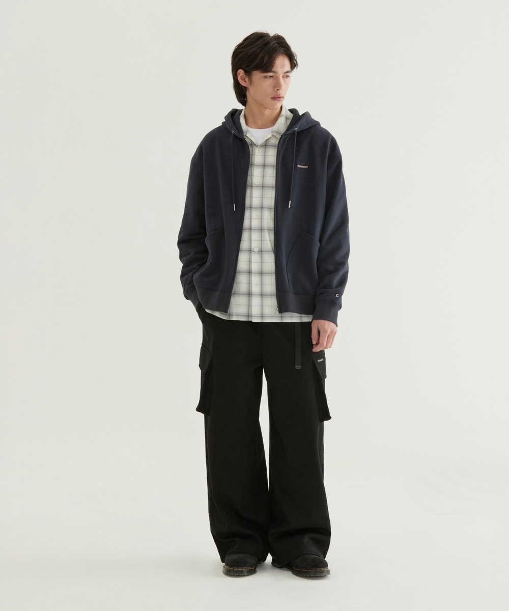 Wide Cargo Sweatpants Black