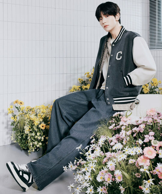 Cordura Semi-Wide Denim Easy Pants in Black