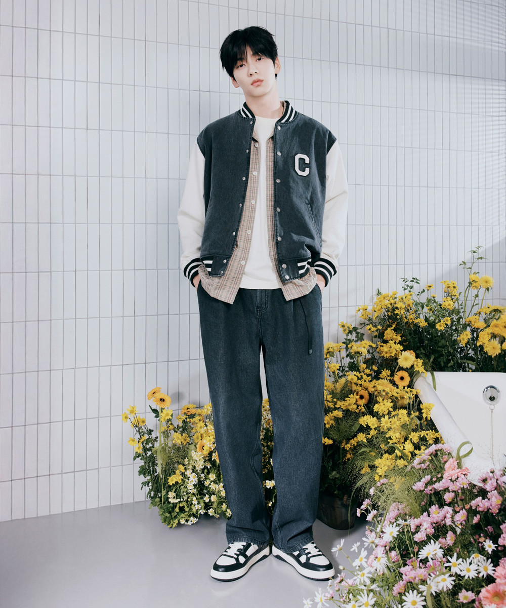 Cordura Semi-Wide Denim Easy Pants Blue