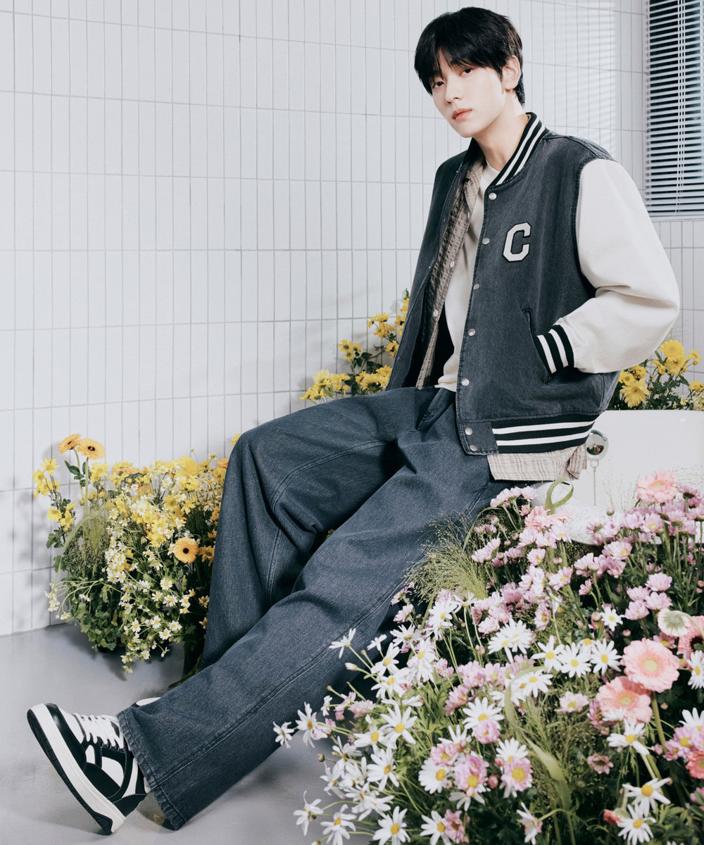 Cordura Semi-Wide Denim Easy Pants Blue