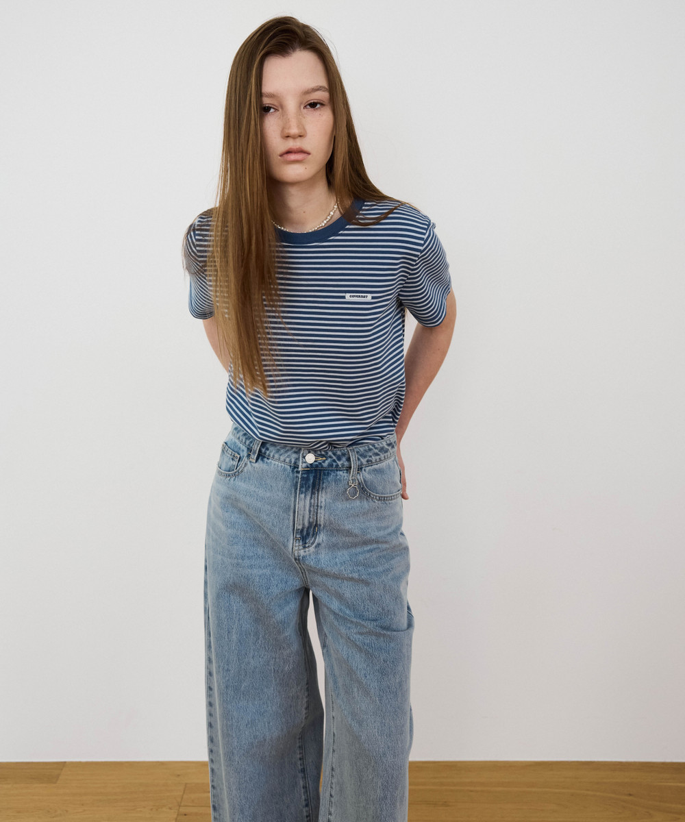 Women's Wide Denim Pants Light Blue