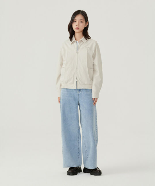 Women's Wide Denim Pants Light Blue