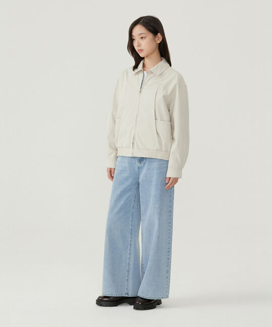 Women's Wide Denim Pants Light Blue