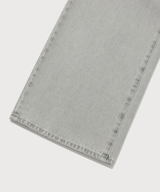 Women's Wide Denim Pants Light Gray