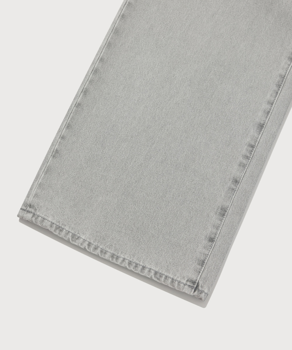 Women's Wide Denim Pants Light Gray