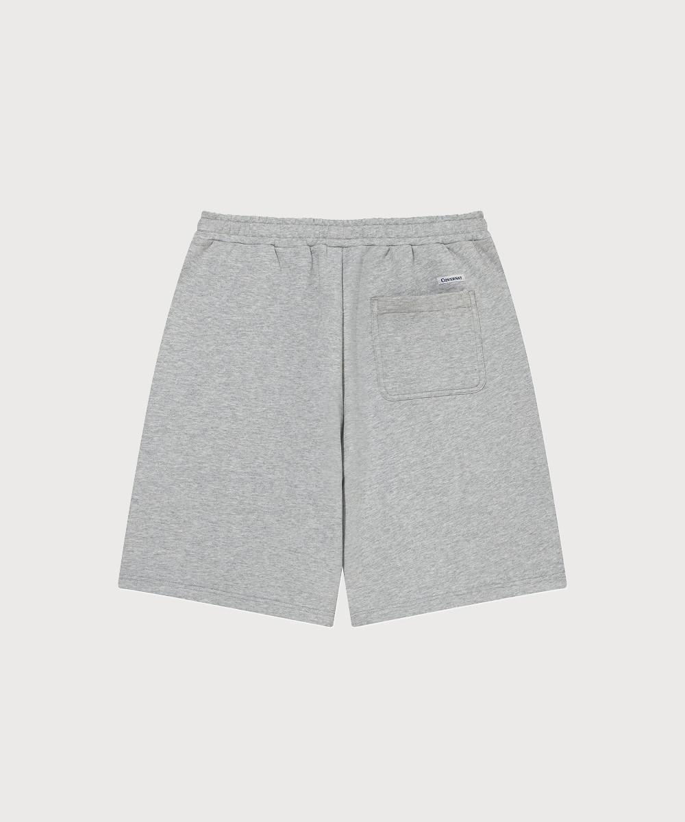 C Logo Regular Sweat Shorts Melange Gray