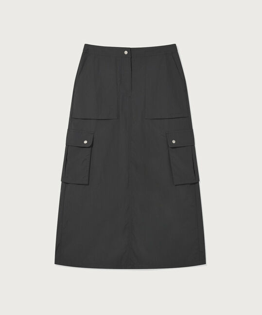 Women's Cargo Long Skirt Charcoal