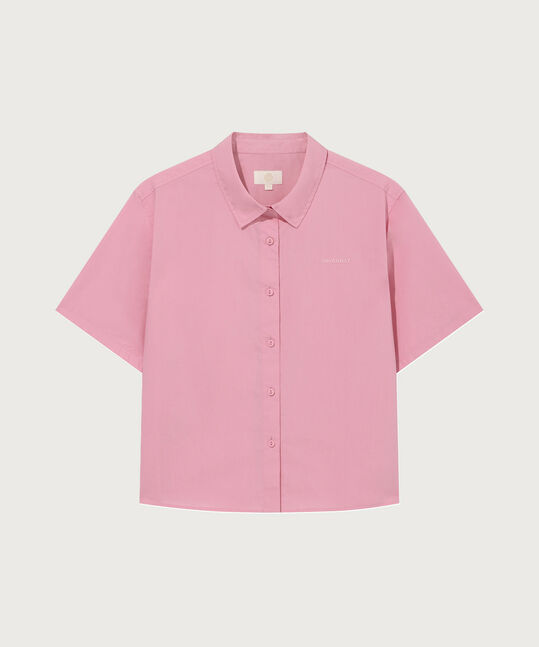 Women's Cotton Half Shirt Pink