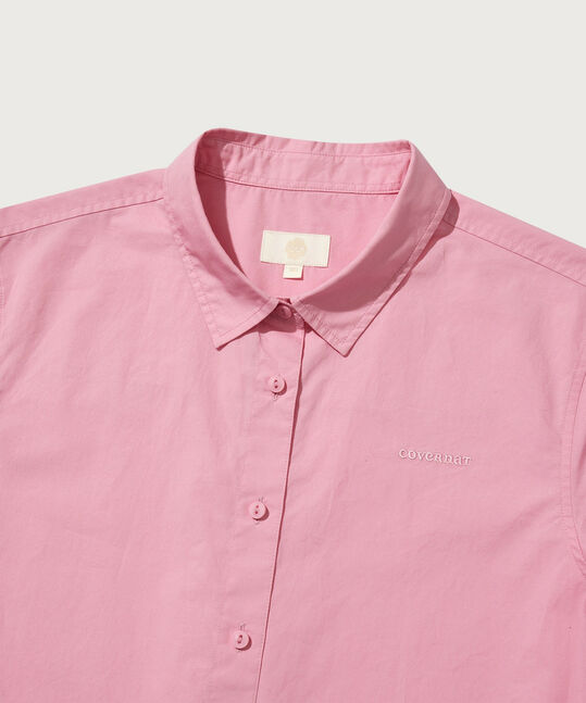 Women's Cotton Half Shirt Pink