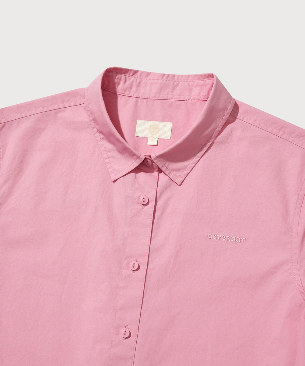 Women's Cotton Half Shirt Pink