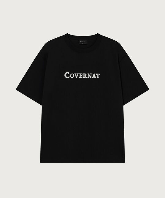 Center logo t-shirt in black