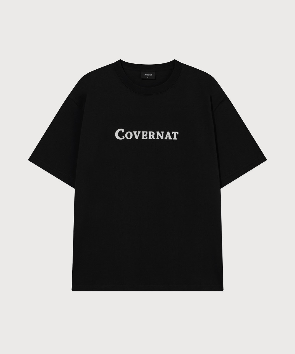 Center logo t-shirt in black