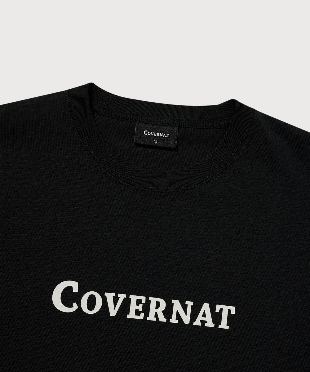 Center logo t-shirt in black