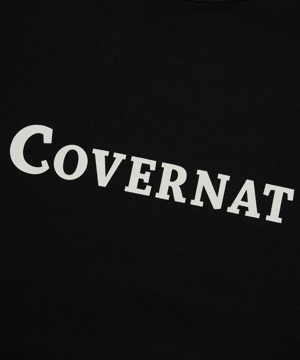 Center logo t-shirt in black