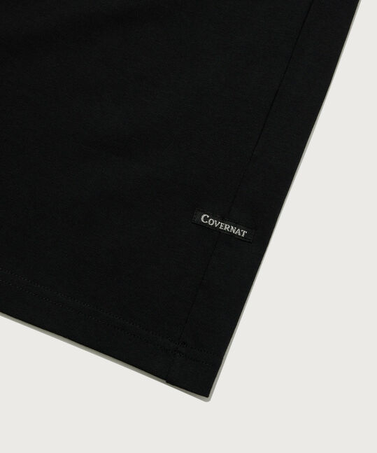 Center logo t-shirt in black
