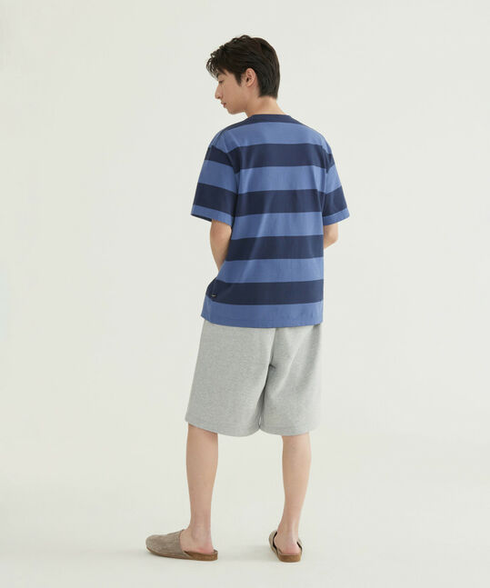 Striped Rugby Round T-Shirt Dark Navy