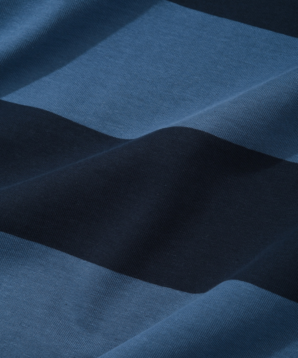 Striped Rugby Round T-Shirt Dark Navy