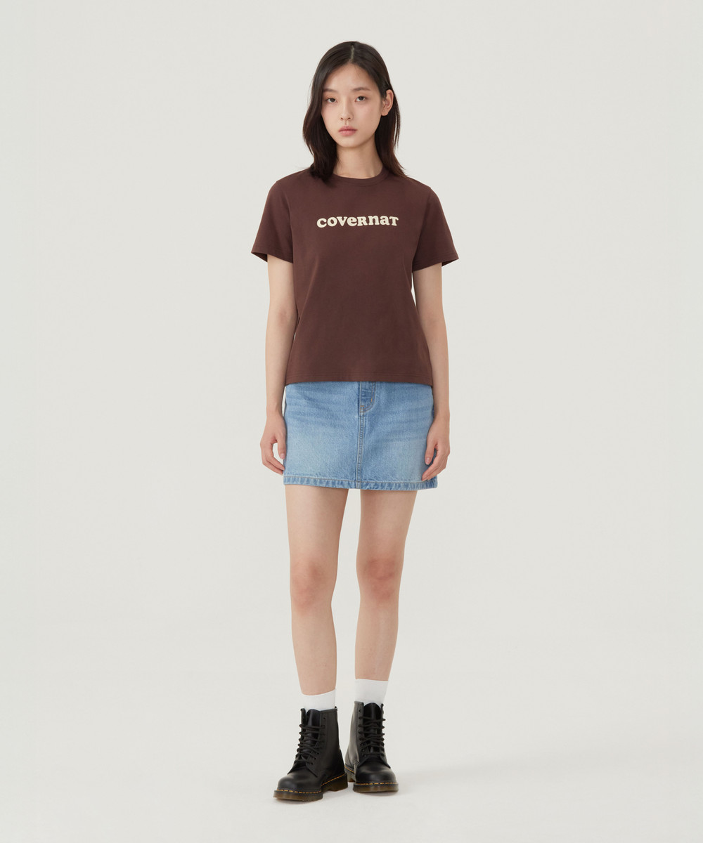 Women's Cool Cotton Cooper Logo T-Shirt Brown