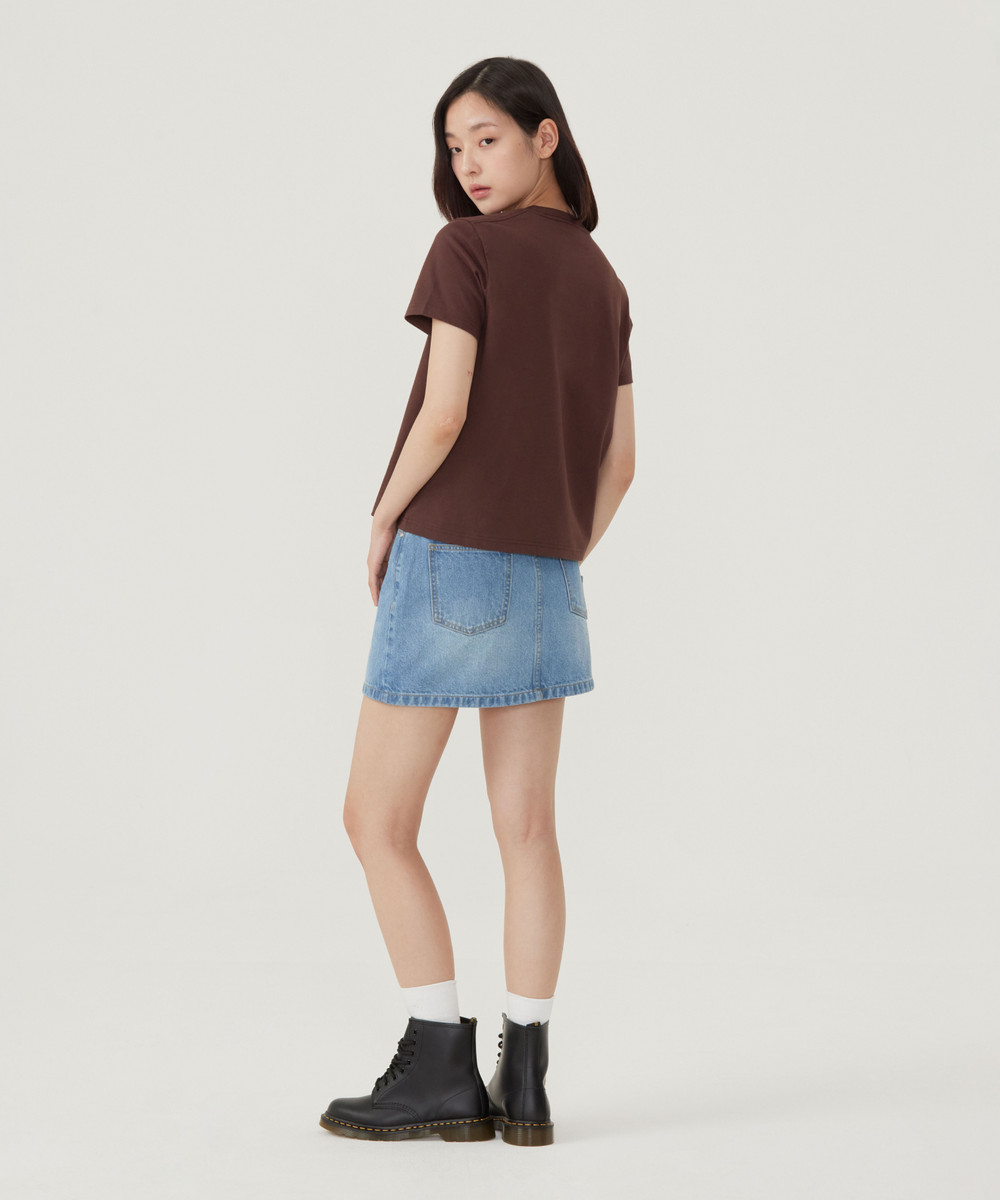 Women's Cool Cotton Cooper Logo T-Shirt Brown