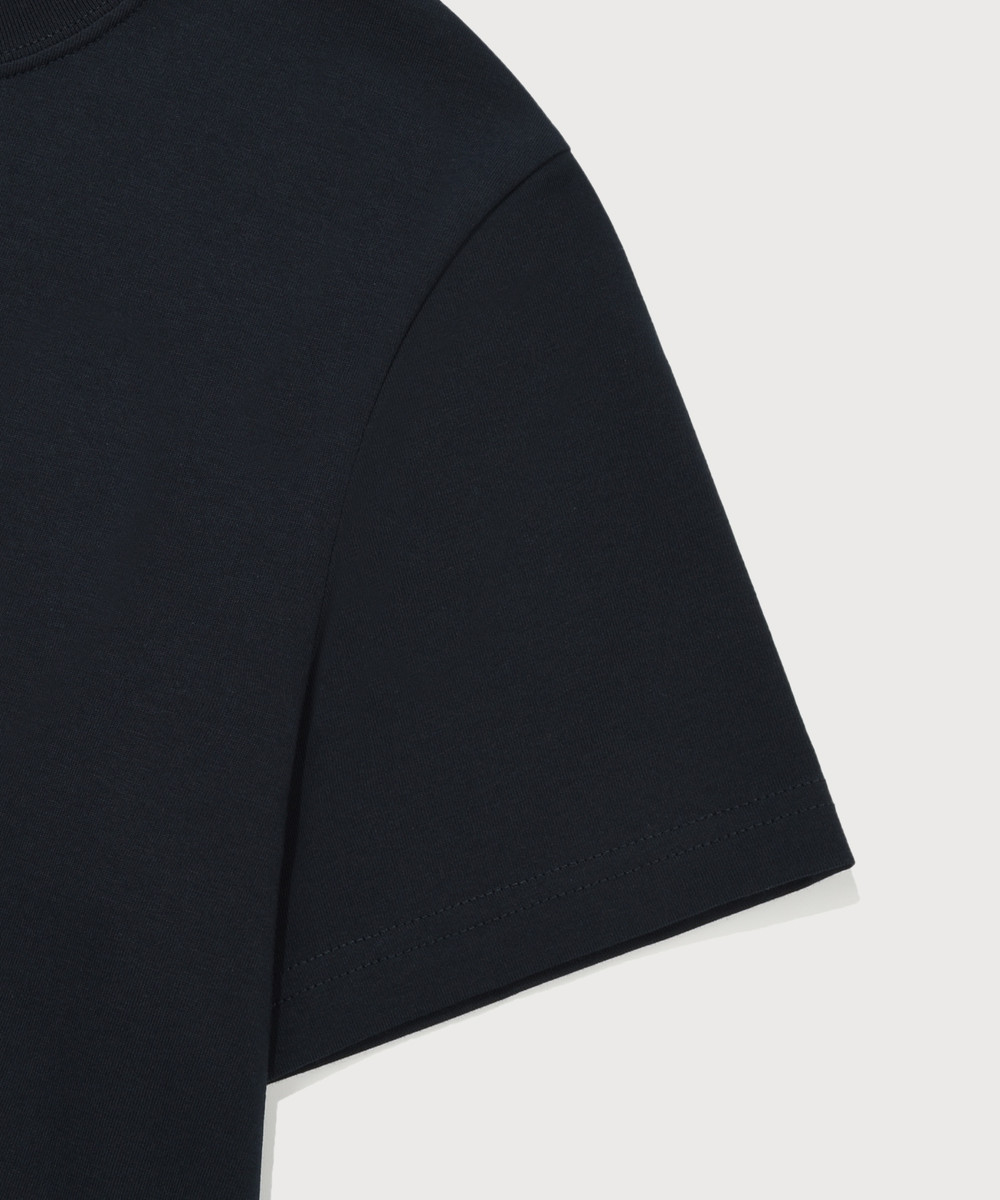 Women's Cool Cotton Small Clover Heart T-Shirt Navy