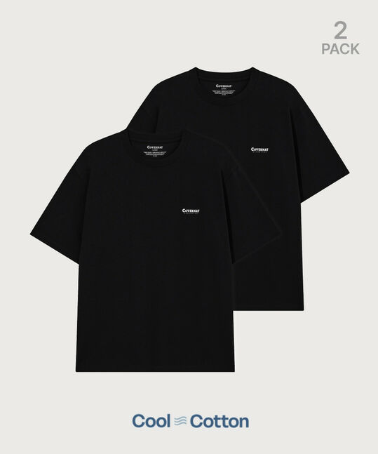 Cool Cotton 2-Pack T-Shirt New Black