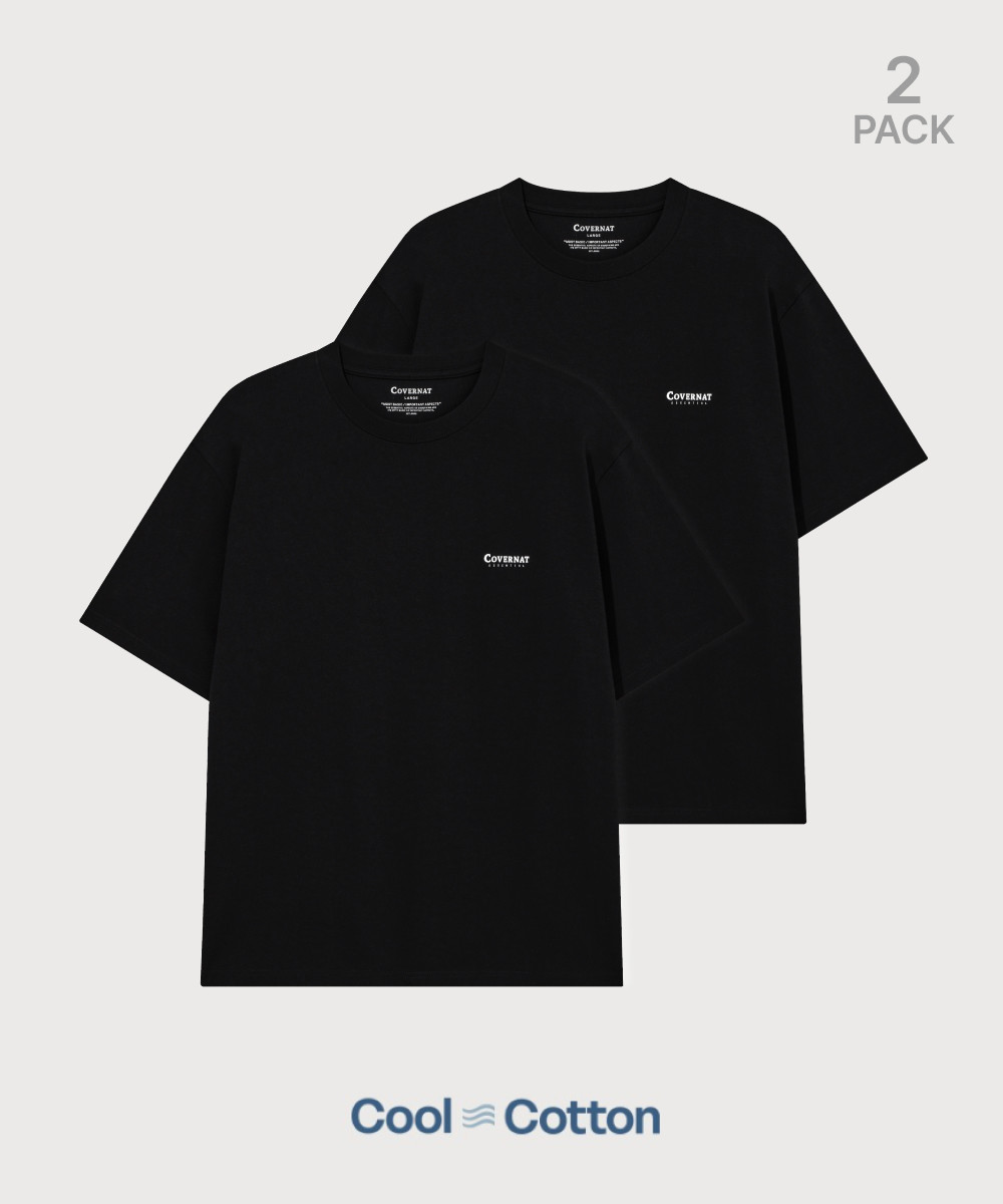 Cool Cotton 2-Pack T-Shirt New Black