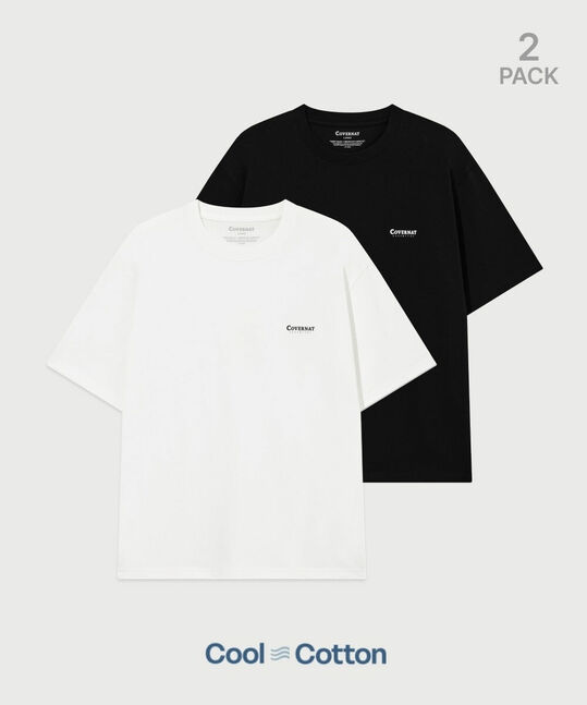 Cool Cotton 2-Pack T-Shirt Black