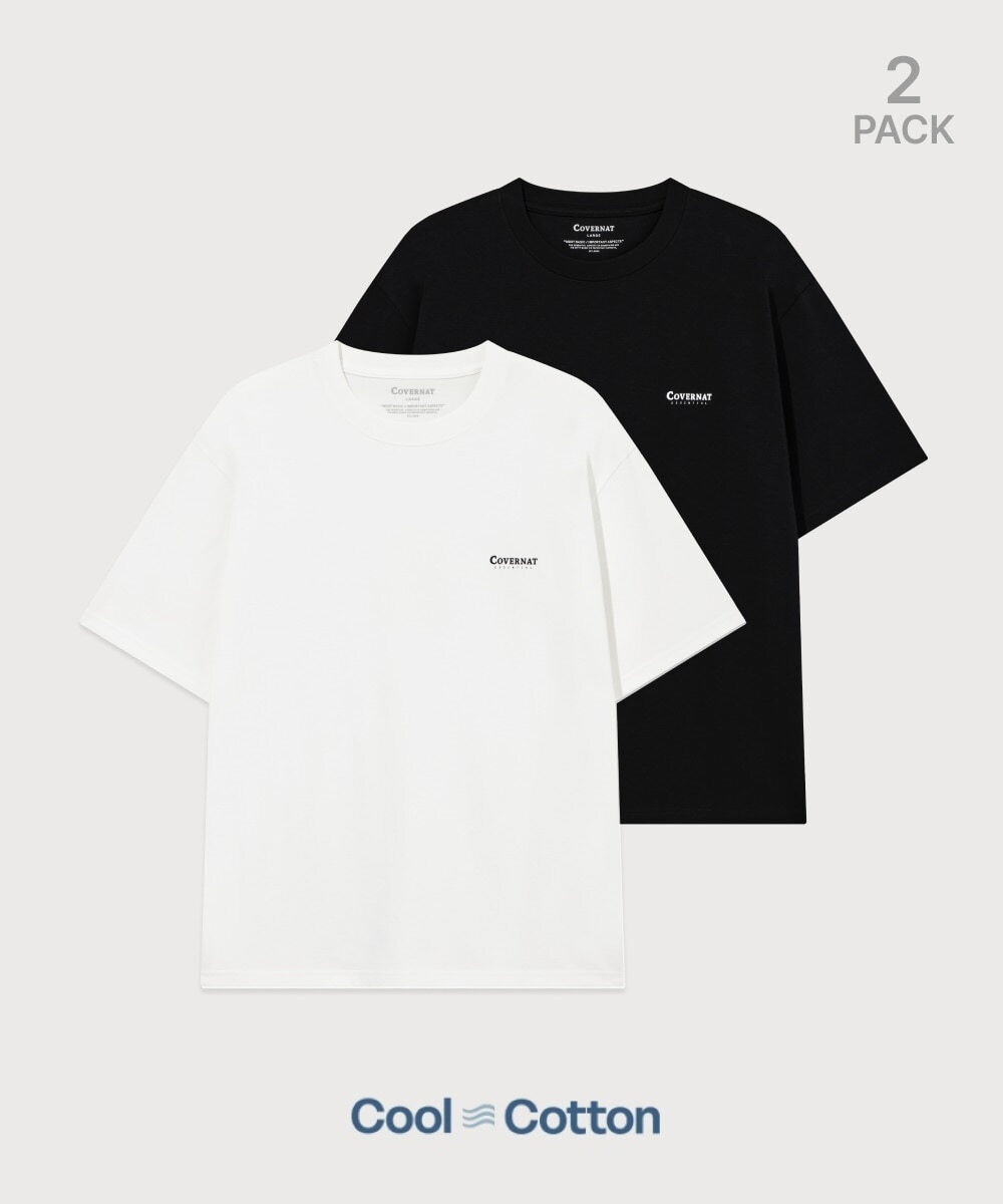 Cool Cotton 2-Pack T-Shirt Black