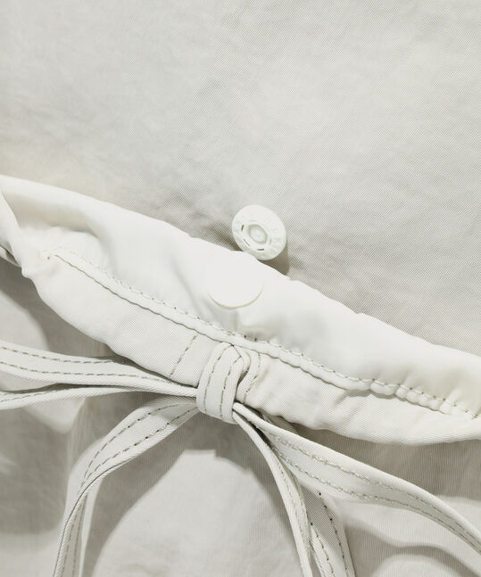 Women's Clover Heart Shirring Nylon Backpack Beige