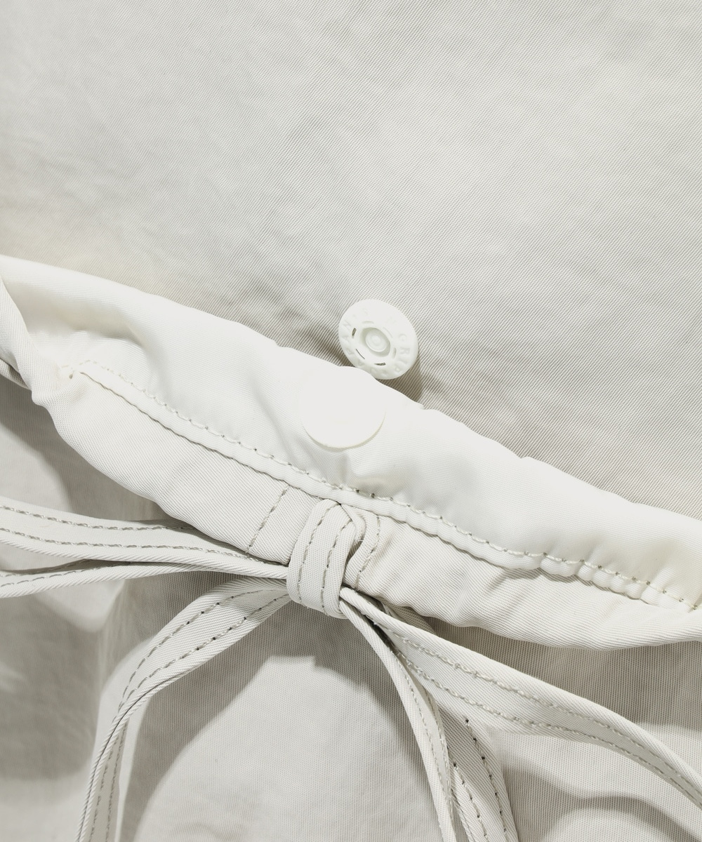 Women's Clover Heart Shirring Nylon Backpack Beige