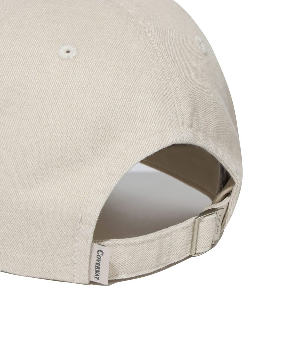 C Logo Cozy Fit Washed Ball Cap Beige