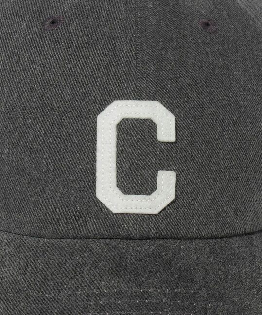 C Logo Cozy Fit Washed Ball Cap Dark Gray