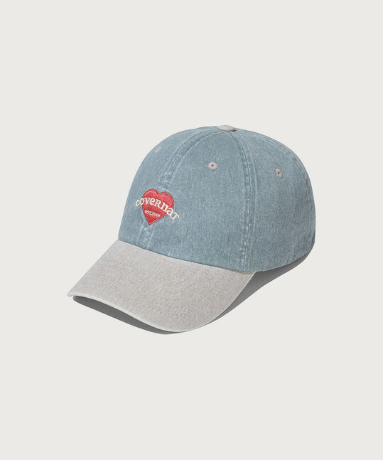 Women's Cloverheart Cooper Logo Standard Fit Denim Ball Cap Blue