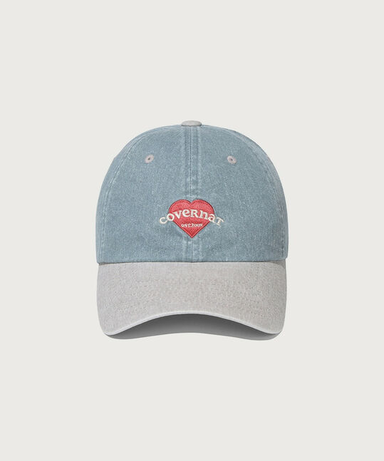 Women's Cloverheart Cooper Logo Standard Fit Denim Ball Cap Blue