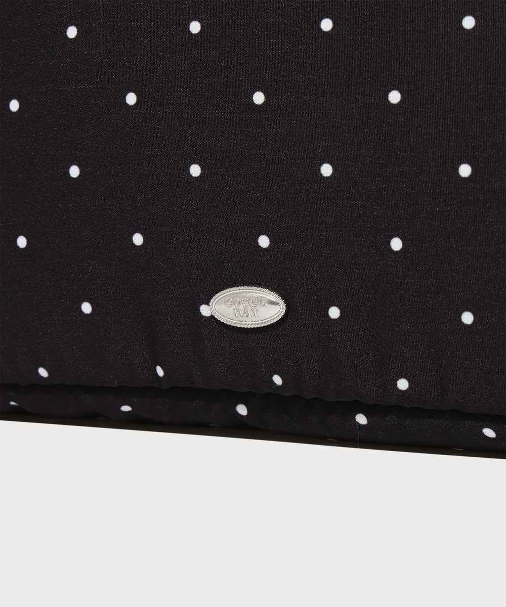 Women's Clover Heart Dot Tote Bag Black