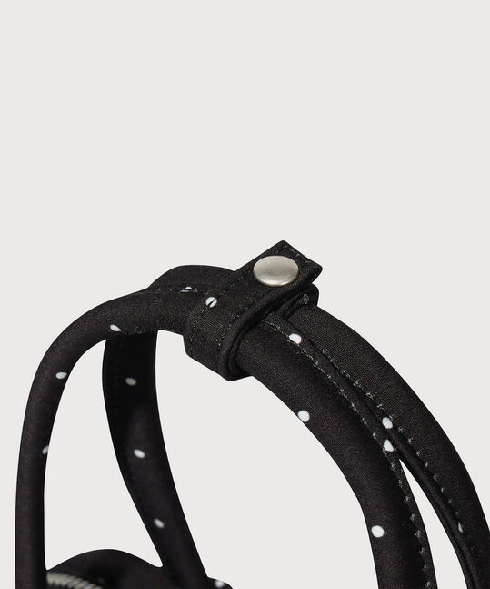 Women's Clover Heart Dot Tote Bag Black