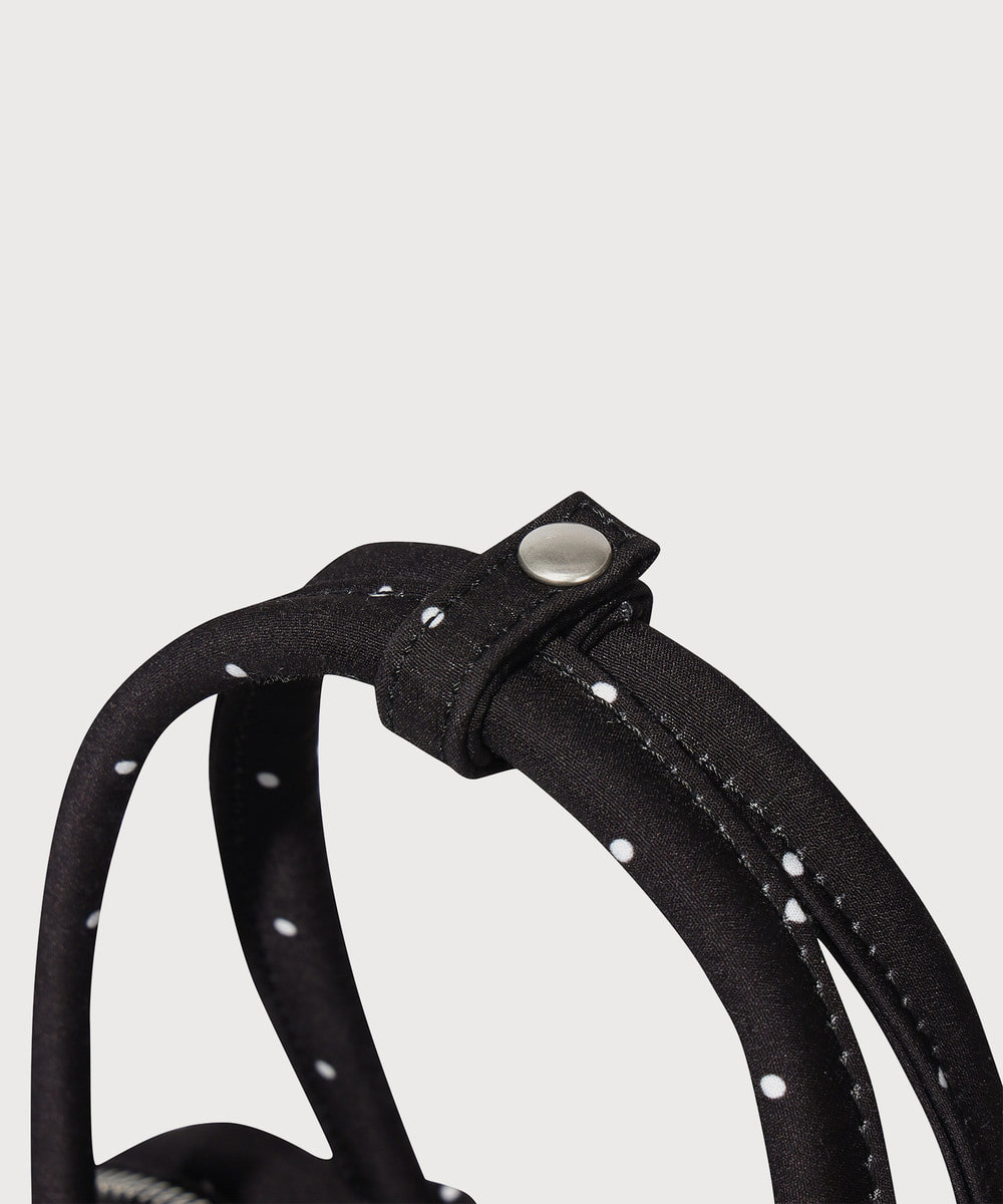 Women's Clover Heart Dot Tote Bag Black