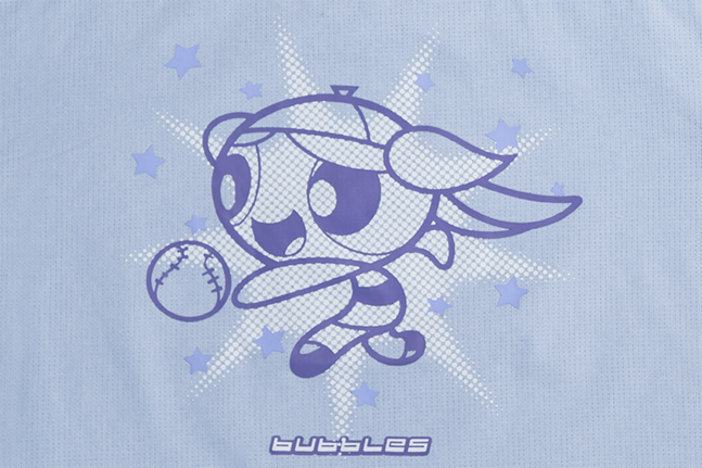 W CROP FT JRY THE POWPUF GRL POWPUF BLUE