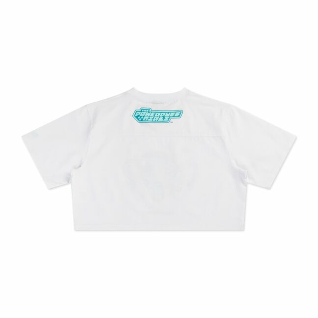 W CROP FT JRSY THE POWPUF GRL POWPUF WHT
