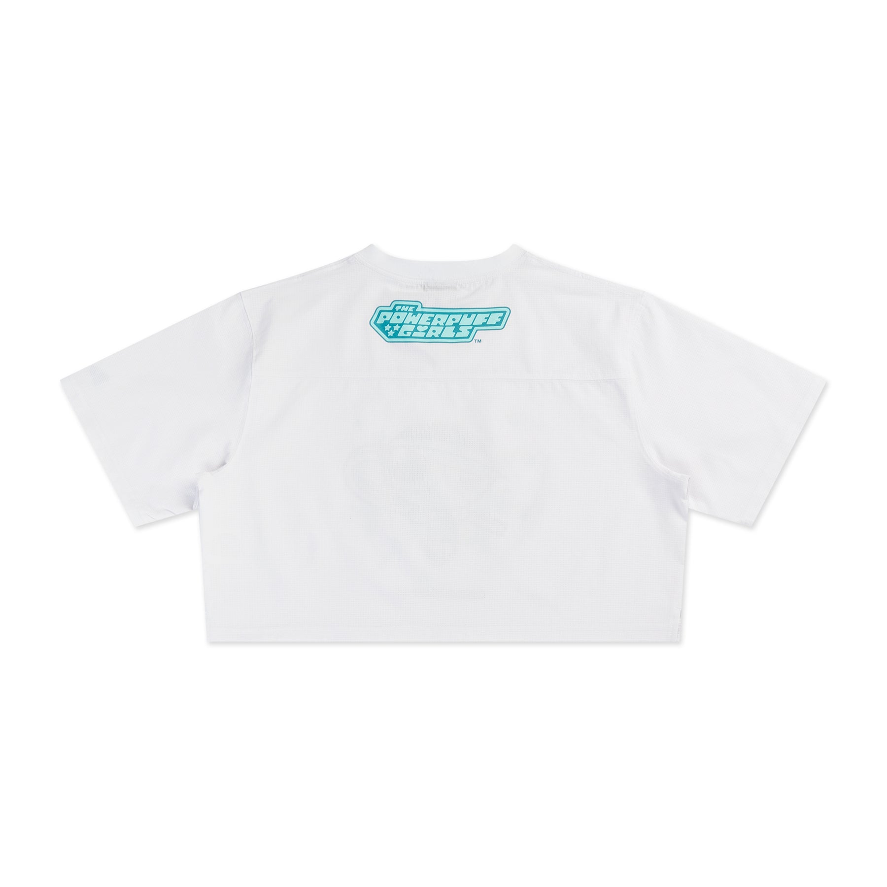 W CROP FT JRSY THE POWPUF GRL POWPUF WHT
