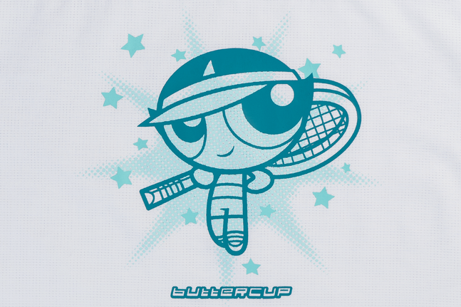 W CROP FT JRSY THE POWPUF GRL POWPUF WHT